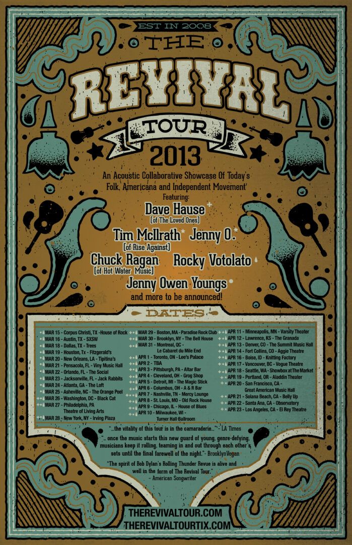 The Revival Tour Adds Toh Kay (of Streetlight Manifesto) to Lineup